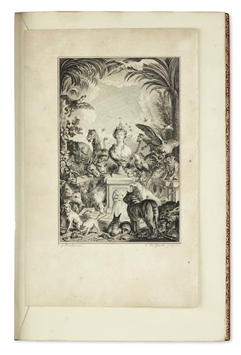 DORAT, CLAUDE-JOSEPH.  Set of 198 proofs of engravings for the same edition of Dorat’s Fables Nouvelles, bound in 2 vols.